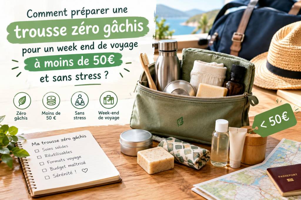 Comment préparer une trousse zéro gâchis pour un week-end de voyage à moins de 50€ et sans stress