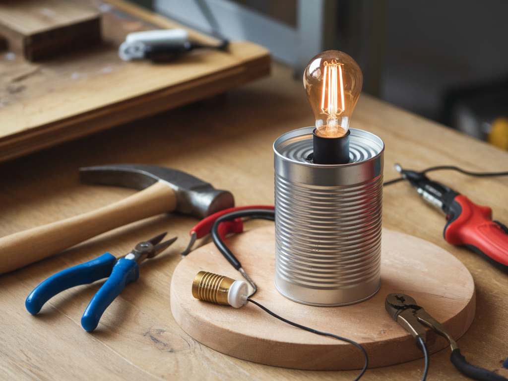 Où trouver des matériaux de récup' pour créer une lampe faite soi‑même à moins de 20 € et sans perceuse