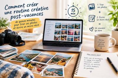 Comment créer une routine créative post‑vacances de quinze minutes pour trier ses photos et écrire un micro récit